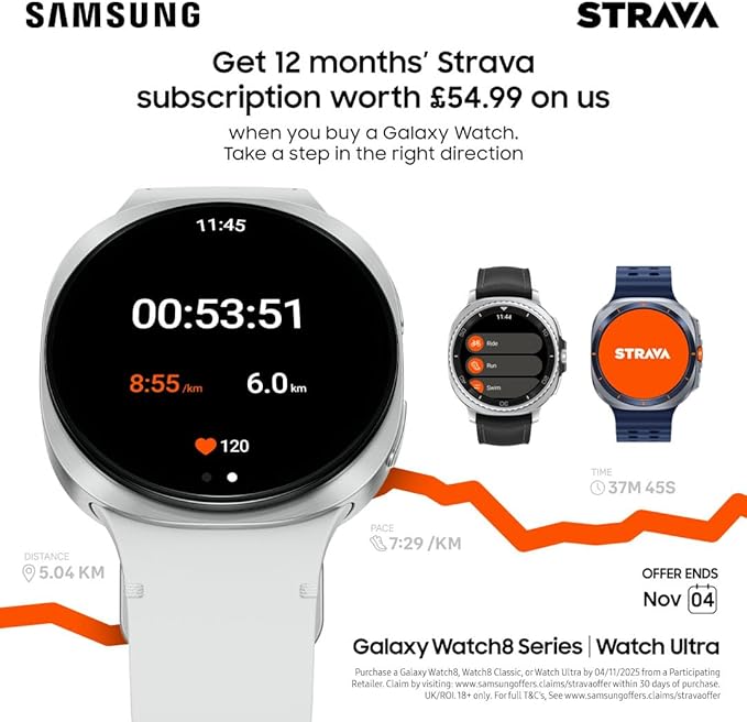 Samsung Galaxy Watch8 Bluetooth 40mm Silver Smartwatch LIKE NEW
