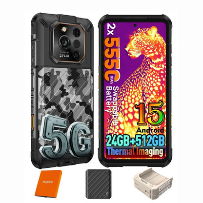 RugOne Xever 7 Pro Rugged Black Thermal Imaging Smartphone
