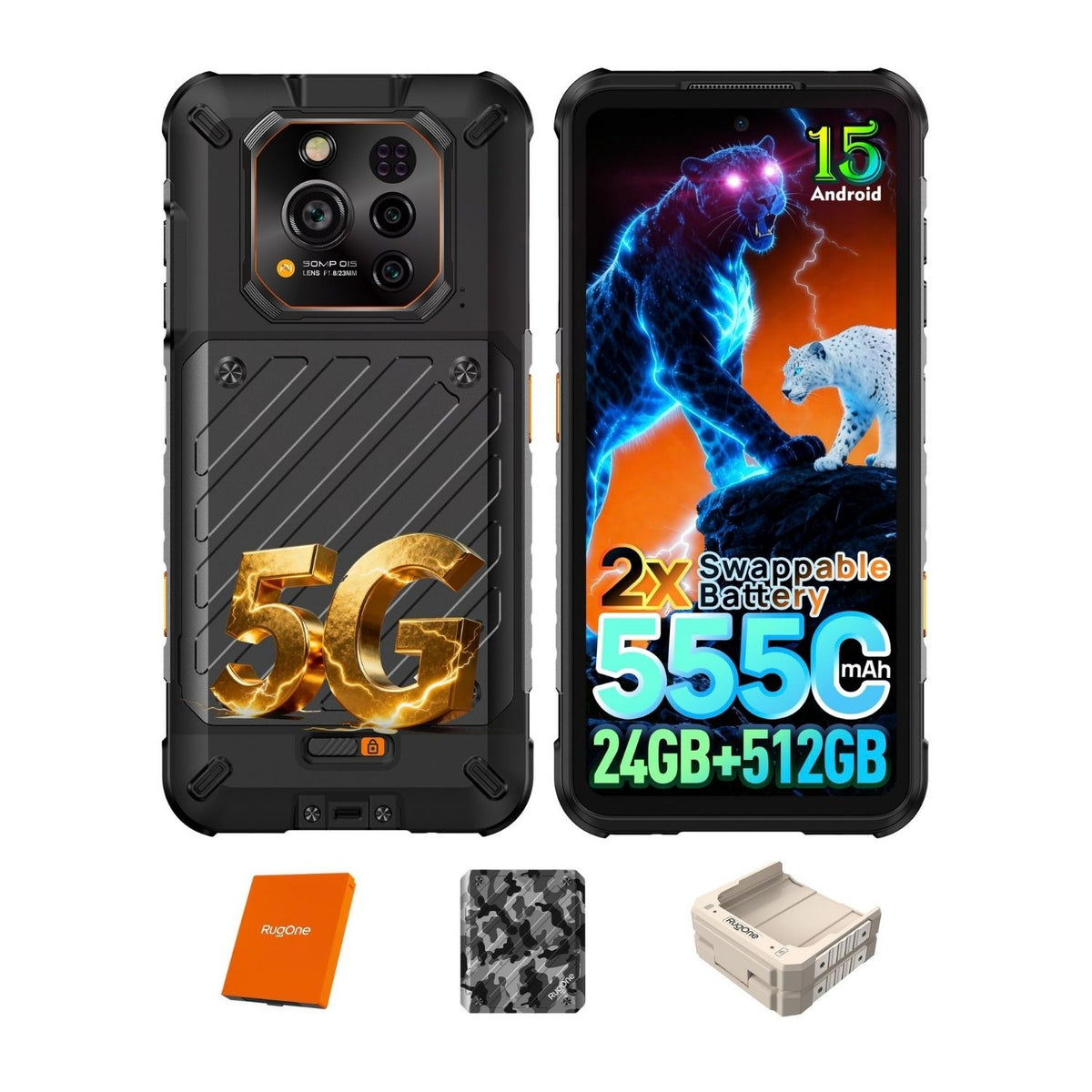 RugOne Xever 7 512GB 24GB RAM Dual SIM Rugged Smartphone