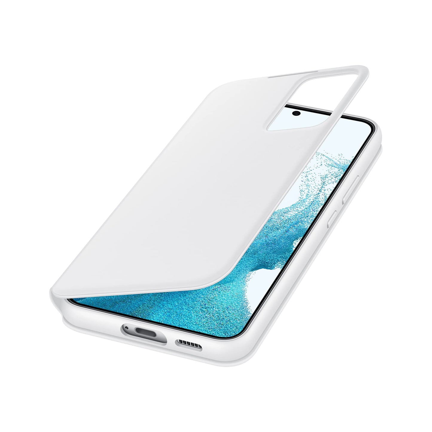 Samsung Official S22+ Smart Clear View Cover White
