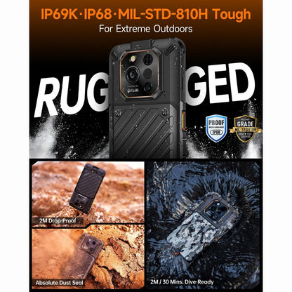 RugOne Xever 7 Pro Rugged Black Thermal Imaging Smartphone