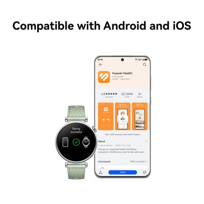Huawei Watch GT 4 46mm iOS and Android Compatible Green Smart Watch
