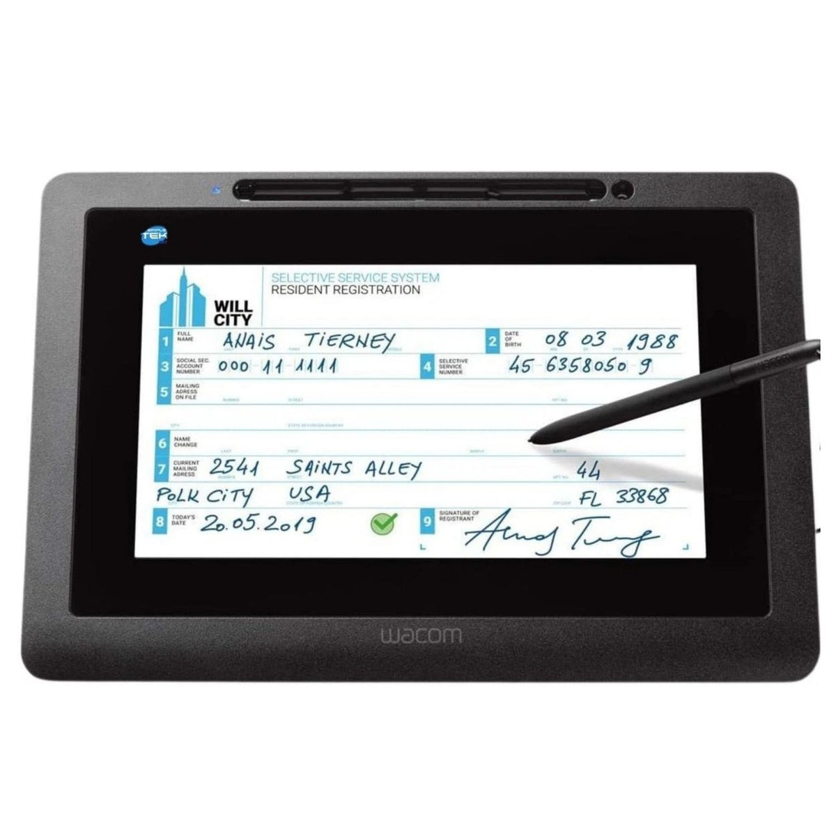 Wacom DTU‑1031AX 10.1" Pen Display Signature Tablet
