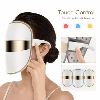 TouchBeauty LED Face Mask with Red Blue Yellow Light Therapy