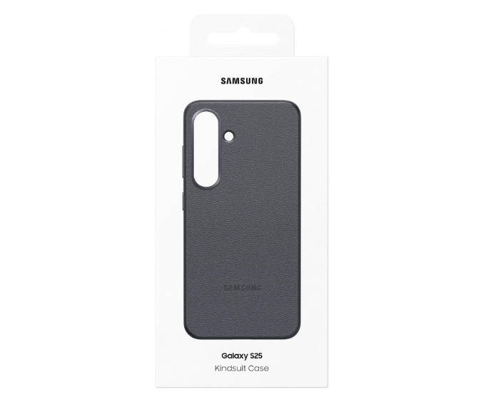 Official Samsung Galaxy Kindsuit Faux Leather Case for Galaxy S25 Light Blue