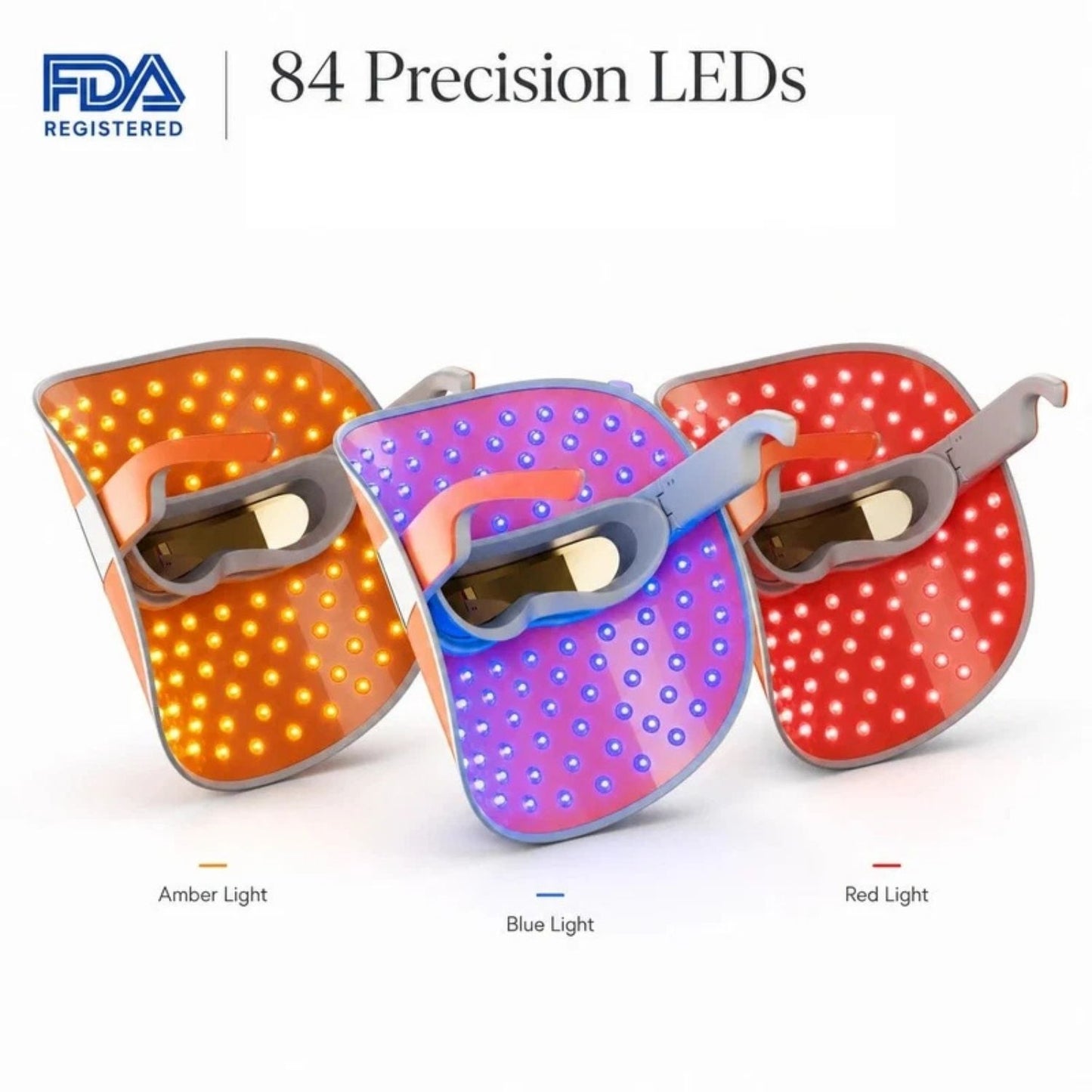 TouchBeauty LED Face Mask with Red Blue Yellow Light Therapy