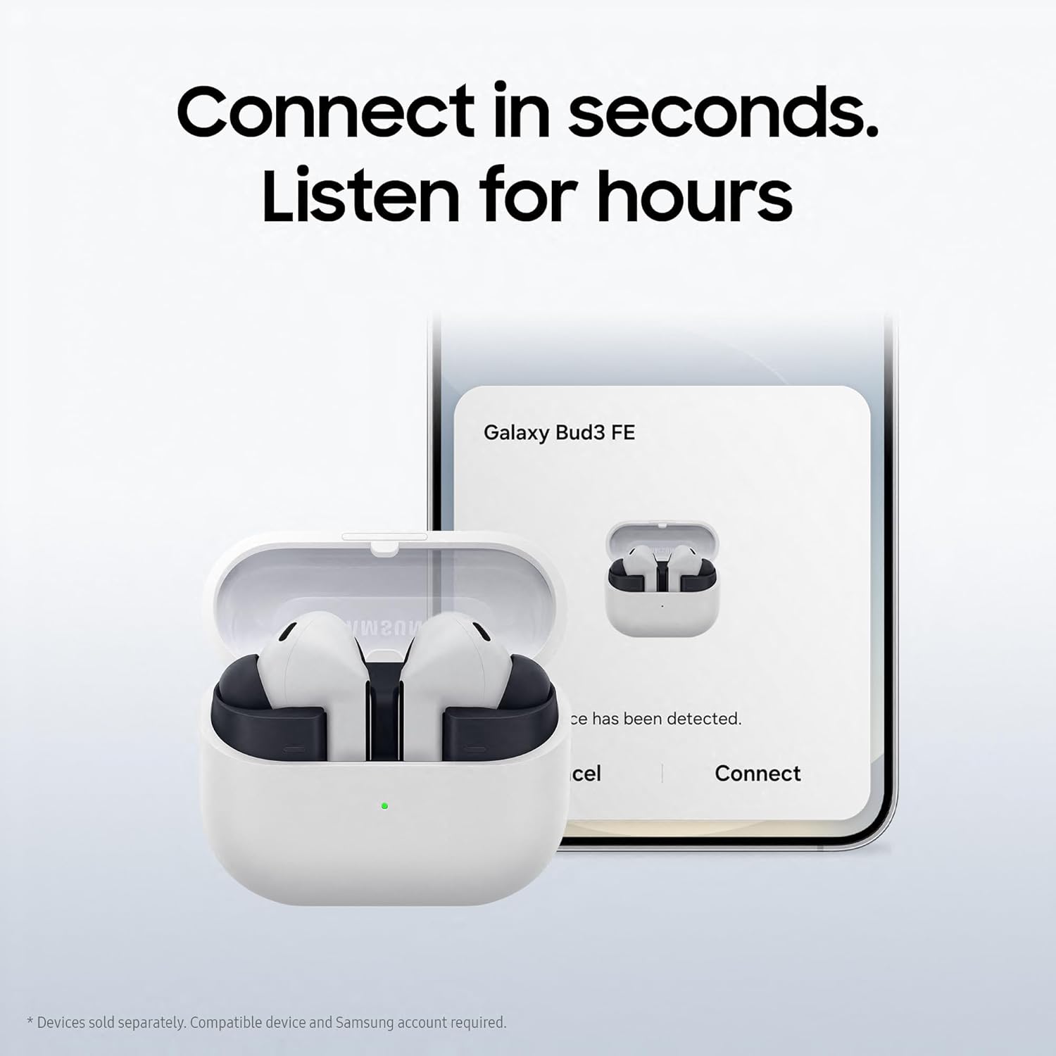 Samsung Galaxy Buds3 FE 360 Audio Active Noise Cancelling Grey Headphones