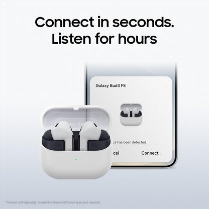 Samsung Galaxy Buds3 FE 360 Audio Active Noise Cancelling Grey Headphones