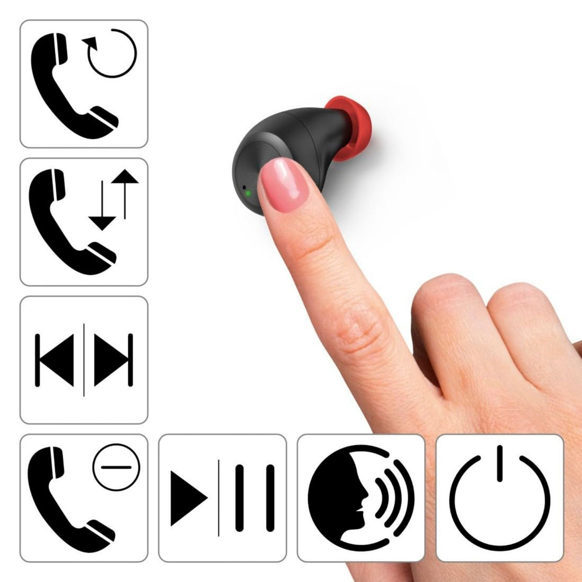Hama Spirit Chop True Wireless Black Bluetooth Earbuds