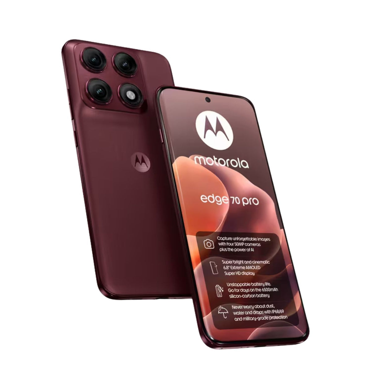 Motorola Moto Edge 70 Pro 8GB 256GB Pantone Zinfandel Burgundy