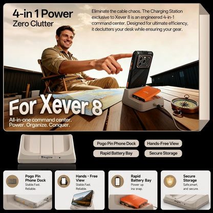RugOne Xever 8 Rugged Smartphone 128GB 16GB RAM Dual SIM Black Smartphone
