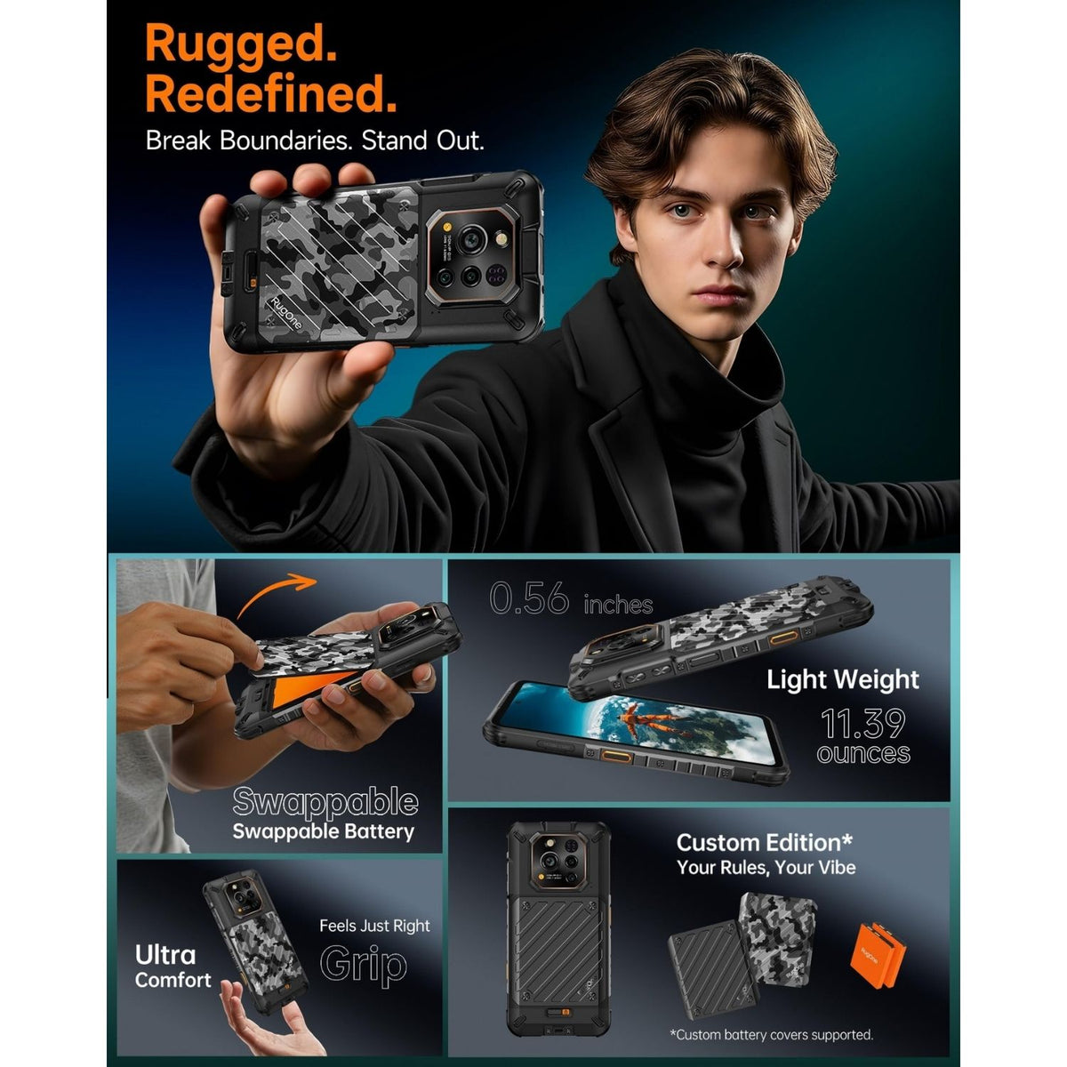 RugOne Xever 7 512GB 24GB RAM Dual SIM Rugged Smartphone