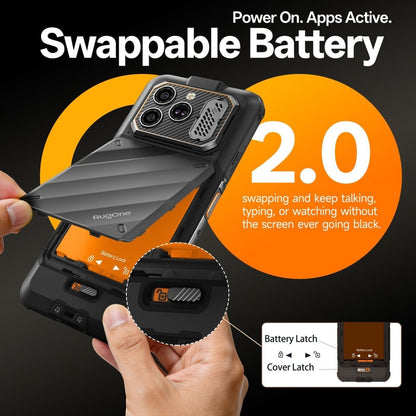 RugOne Xever 8 Rugged Smartphone 128GB 16GB RAM Dual SIM Black Smartphone