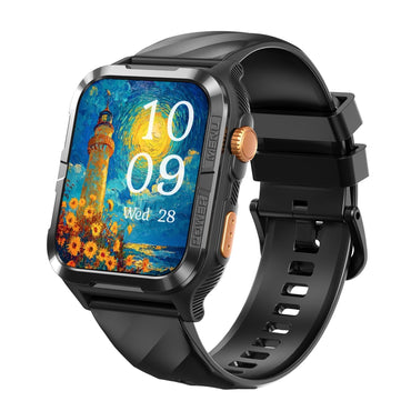 Blackview W10 Pro Bluetooth Calling, GPS & 600mAh Battery Black Men's Smartwatch