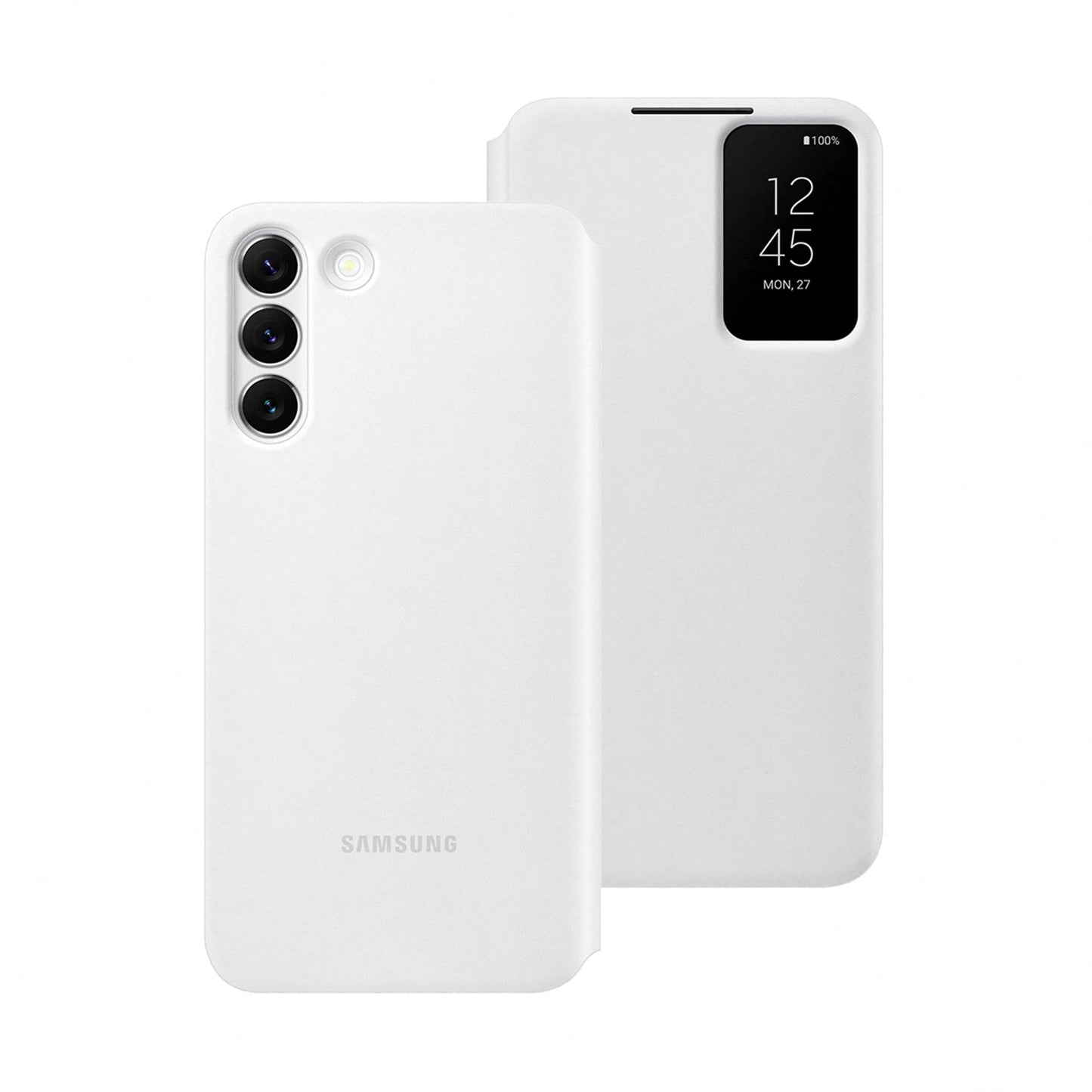Samsung Official S22+ Smart Clear View Cover White
