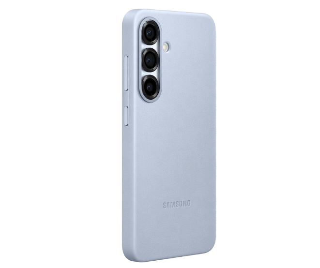 Official Samsung Galaxy Kindsuit Faux Leather Case for Galaxy S25 Light Blue
